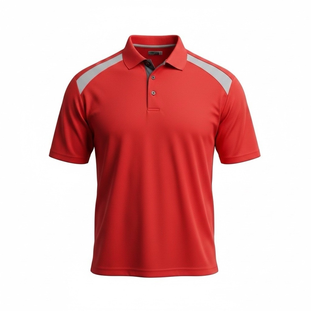 Ben Hogan Performance Polo Shirt Men's 2XL Red Gray Golf Athletic Short Sleeve